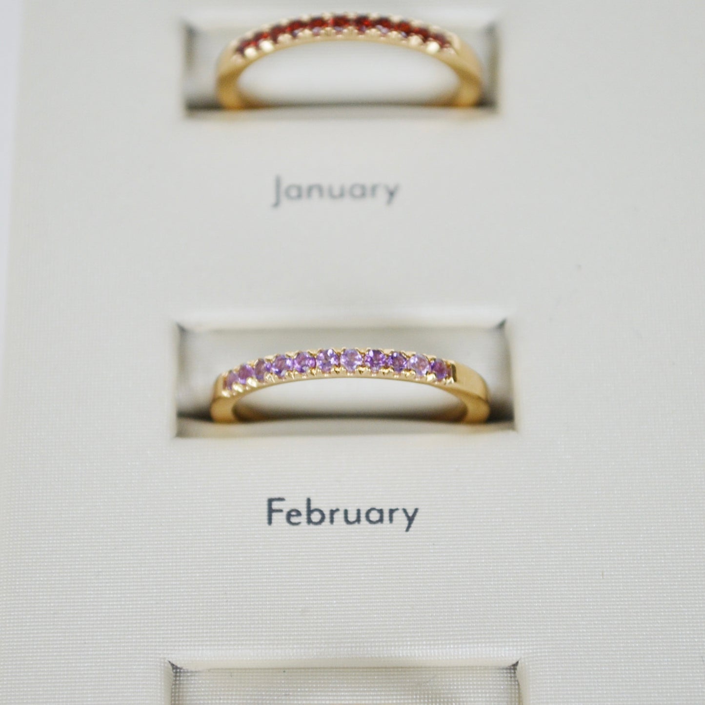 Churumbela de Amatista en oro 14k piedra del mes de Febrero