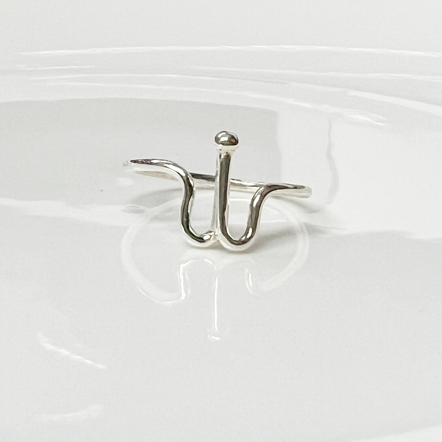 Anillo de plata inicial I