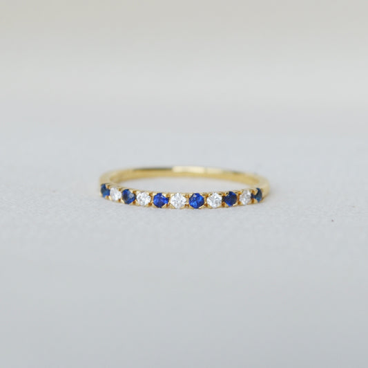 Churumbela de Diamantes y Zafiros en oro de 18K