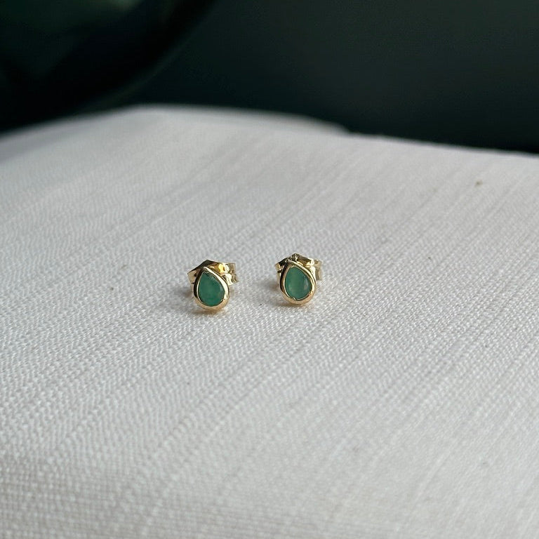 Aretes de Esmeraldas mini pera