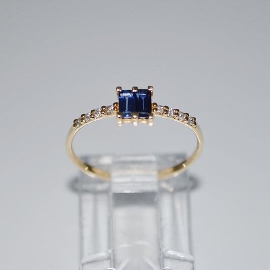 Anillo doble Zafiros con diamantes