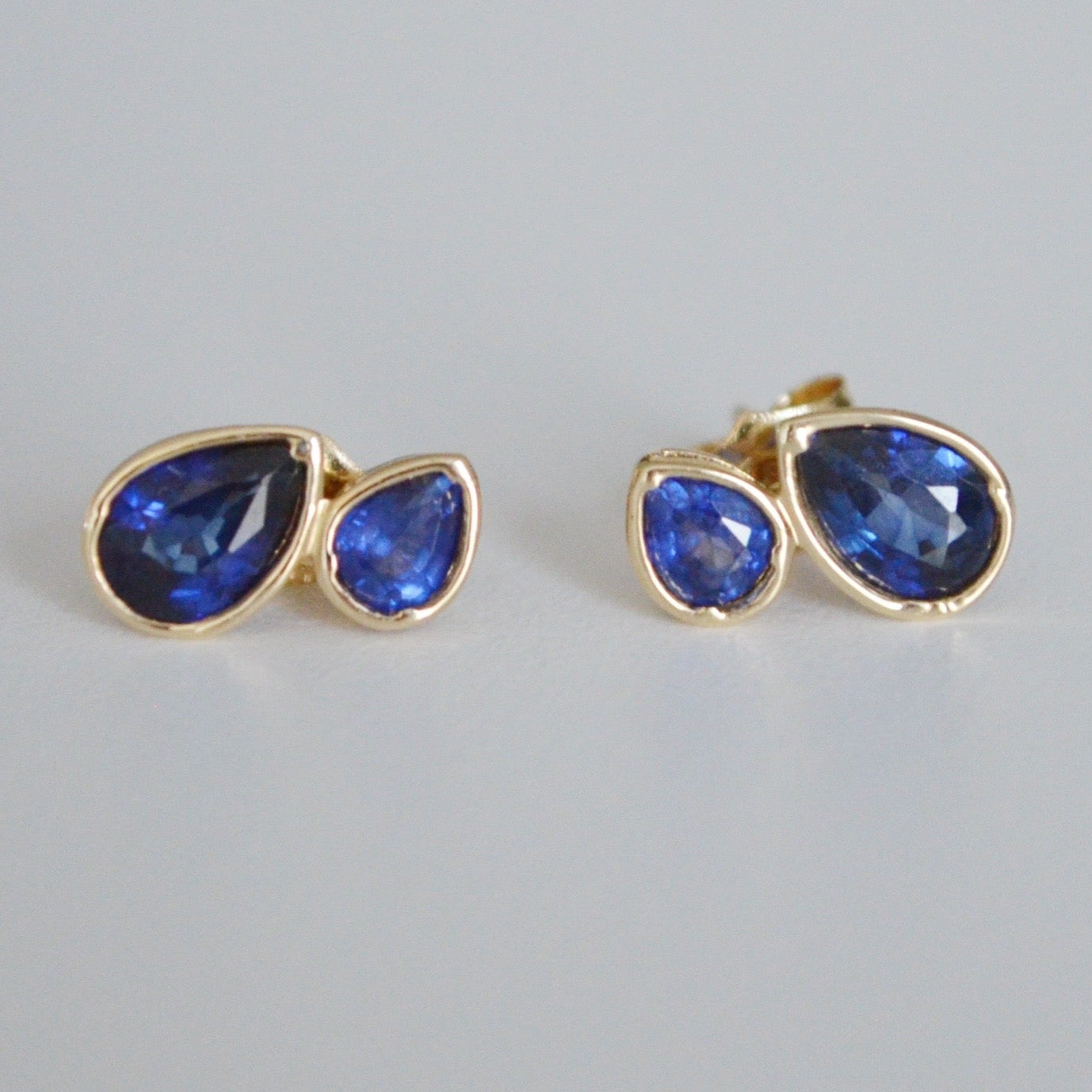 Aretes de Zafiro dobles