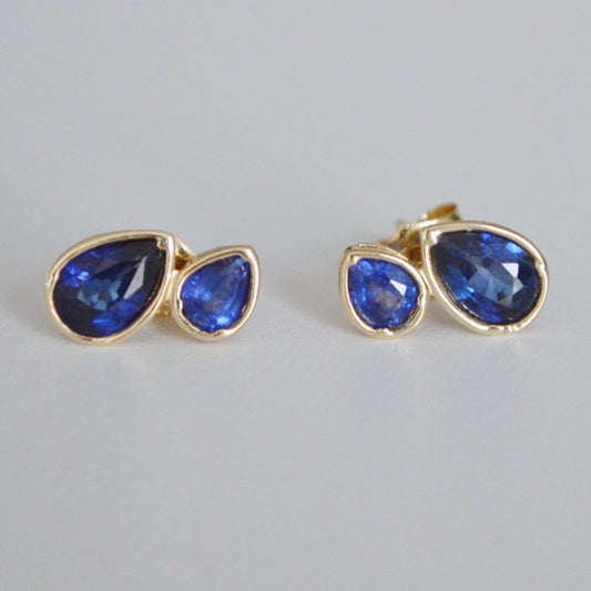 Aretes de Zafiro dobles