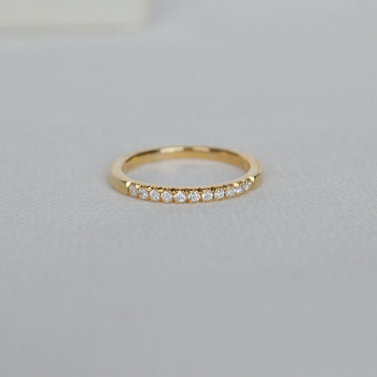 Churumbela de Diamante en oro 14k piedra del mes de Abril