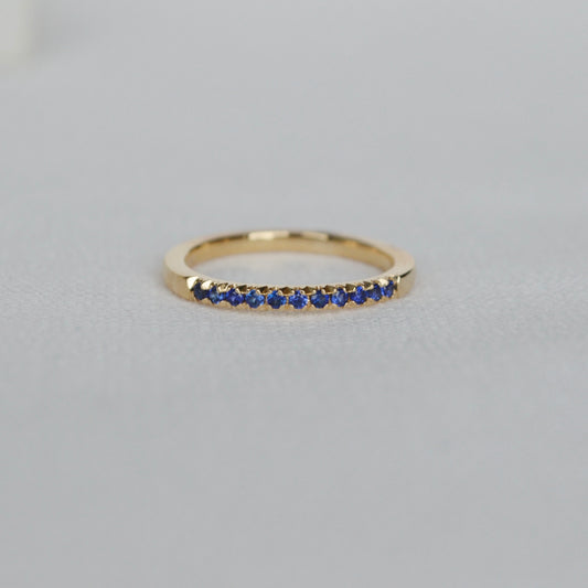 Churumbela de Zafiros en oro 14k piedra del mes de Septiembre