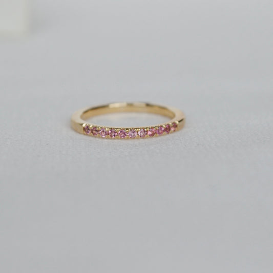 Churumbela de Turmalina en oro 14k piedra del mes de Octubre