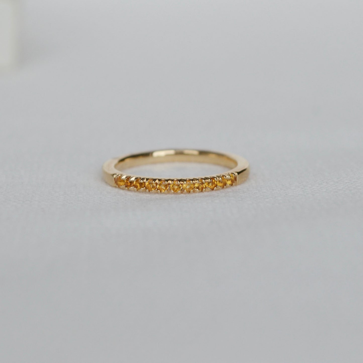 Churumbela de Citrino en oro 14k piedra del mes de Noviembre