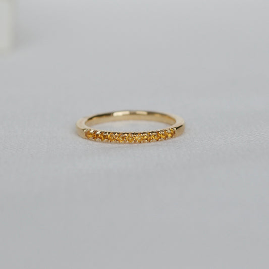 Churumbela de Citrino en oro 14k piedra del mes de Noviembre