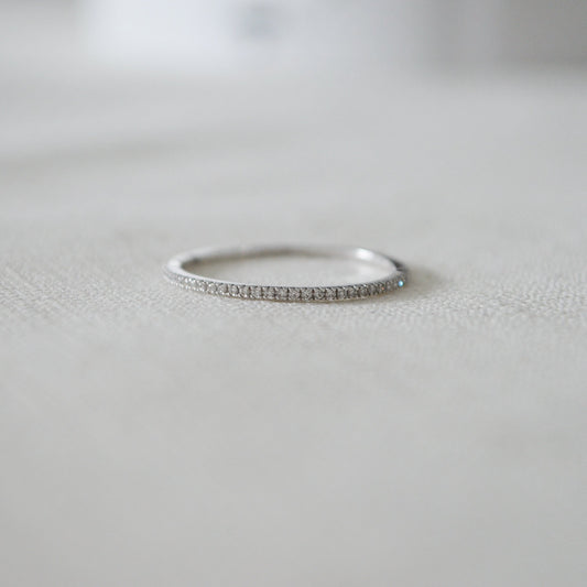 Churumbela de diamantes en oro blanco de 14k