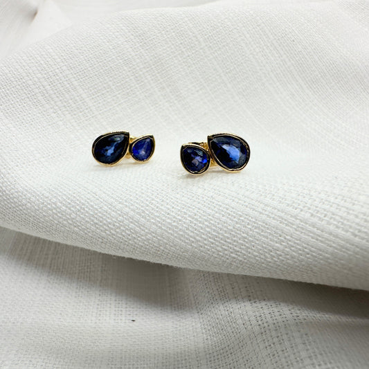 Aretes de Zafiro dobles