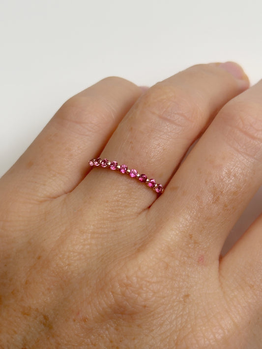 Churumbela de Topacios Rosas en oro rosa de 14K